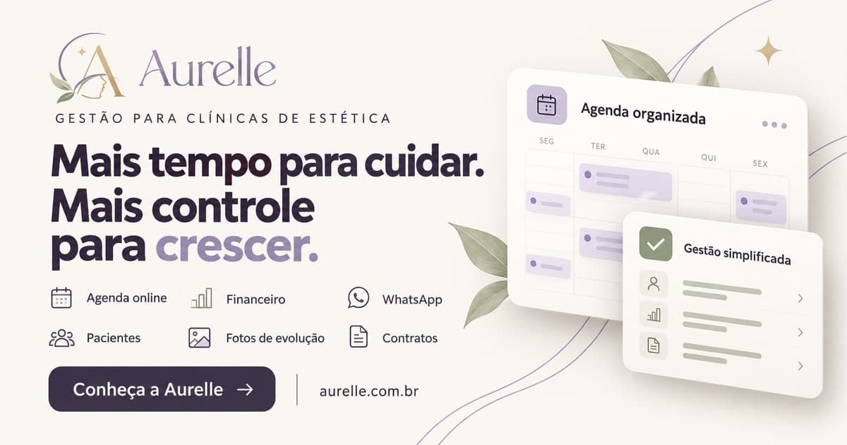 Página inicial do projeto Aurelle — Gestão Inteligente para Clínicas